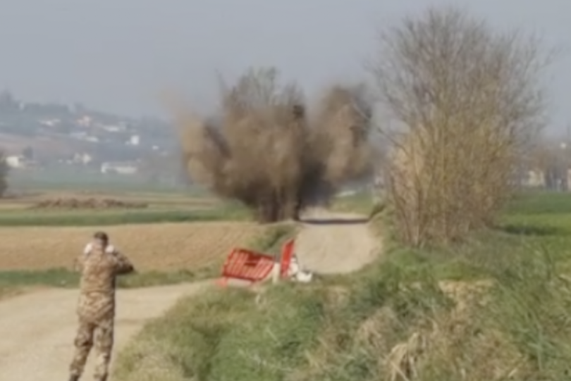 VIDEO - Fatta brillare la granata della seconda guerra mondiale rinvenuta a Mirabello